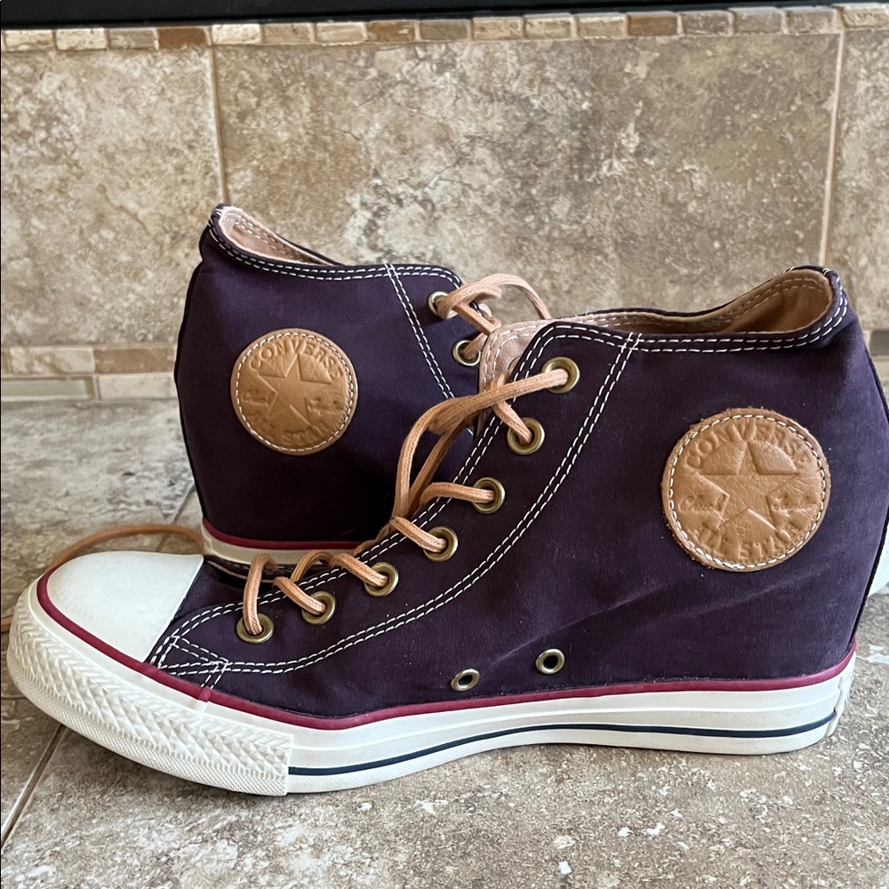 Converse Chuck Taylor all star classic wedge platform Purple Sneakers